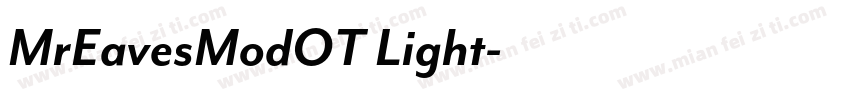 MrEavesModOT Light字体转换